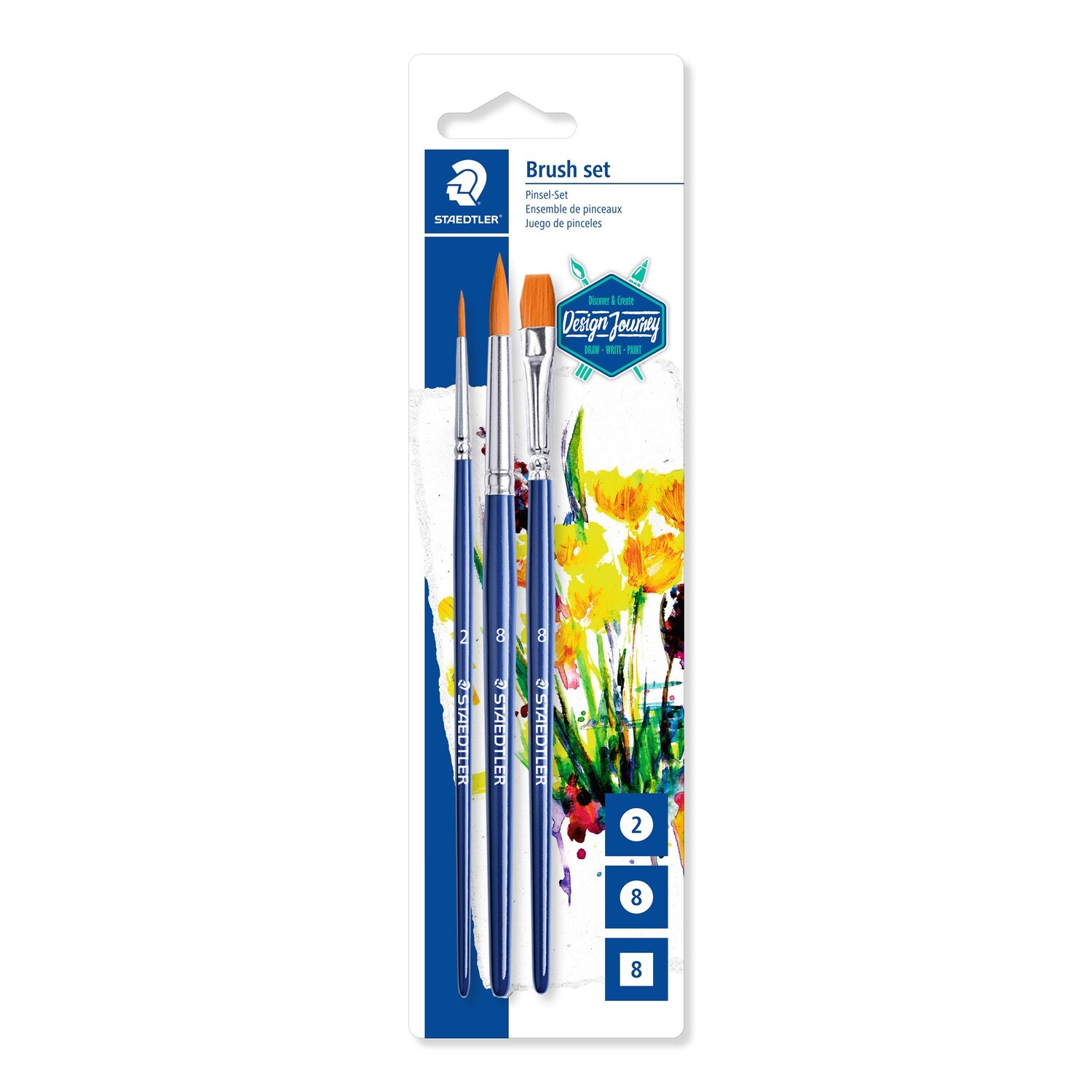 Pincel Staedtler Design Journey, juego de 3 brochas