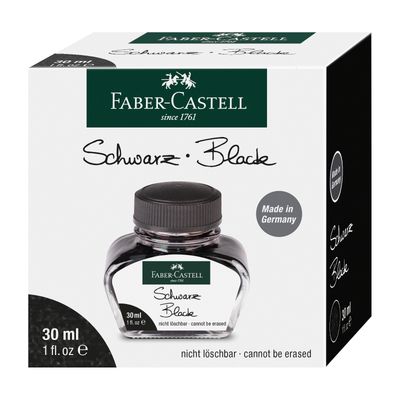 Tinta Faber Castell 30ml, color Negro