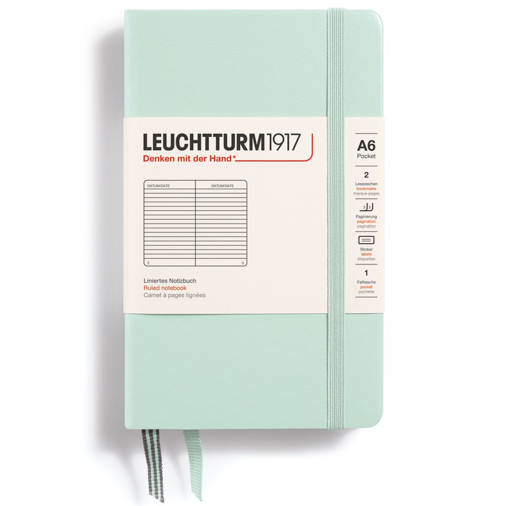Cuaderno Leuchtturm1917 Pocket A6, Mint Green, Lineas