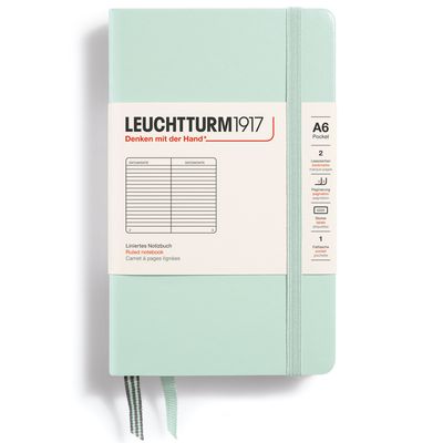 Cuaderno Leuchtturm1917 Pocket A6, Mint Green, Lineas
