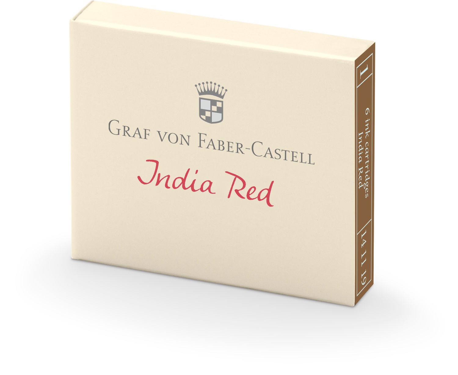 Tinta Graf von Faber Castell 6 Cartuchos India Red