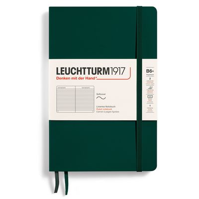 Cuaderno Leuchtturm1917 B6+ Softcover, Forest Green, rayas