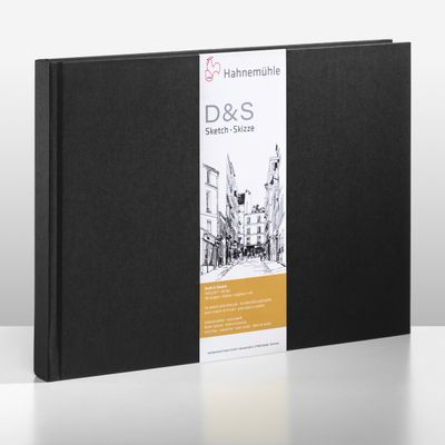 Cuaderno Hahnemühle D&amp;S Horizontal A6 Negro 140g 80 Hojas
