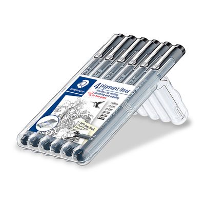 Rotulador Staedtler Pigment Liner, estuche de 6 marcadores