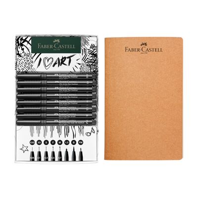 Marcador Faber-Castell Pitt Artist Pen Sketch Set ( 8 marcadores + cuaderno)