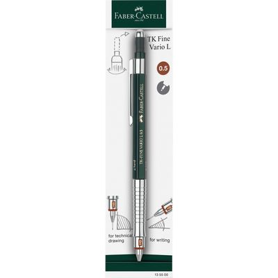 Portaminas Faber Castell TK-Fine Vario L 0.5mm, Verde