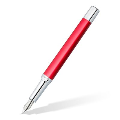 Pluma fuente Staedtler Triplus 474 punto M, color Rojo