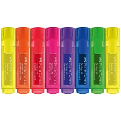Marcador Faber Castell Textliner 46 Superfluorescent, 8 colores