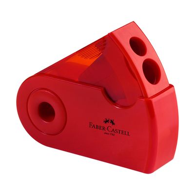 Sacapuntas Faber Castell Sleeve, color azul o rojo, surtido
