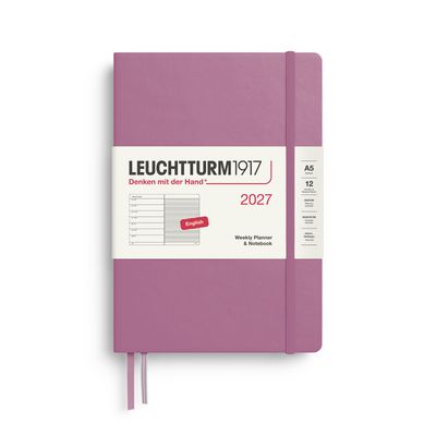 Agenda 2027 Leuchtturm1917 Weekly Planner and Notebook A5, Dusty Rose