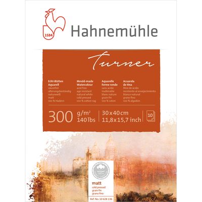 Block Hahnemuhle William Turner 300 gramos, 30 x 40 cms
