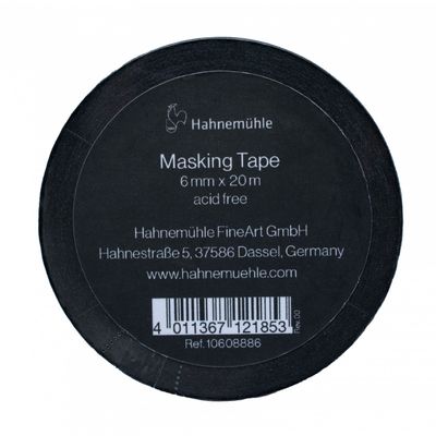 Cinta para enmascarar Hahnemuhle Washi Masking Tape Negro 6mm x 20 mts