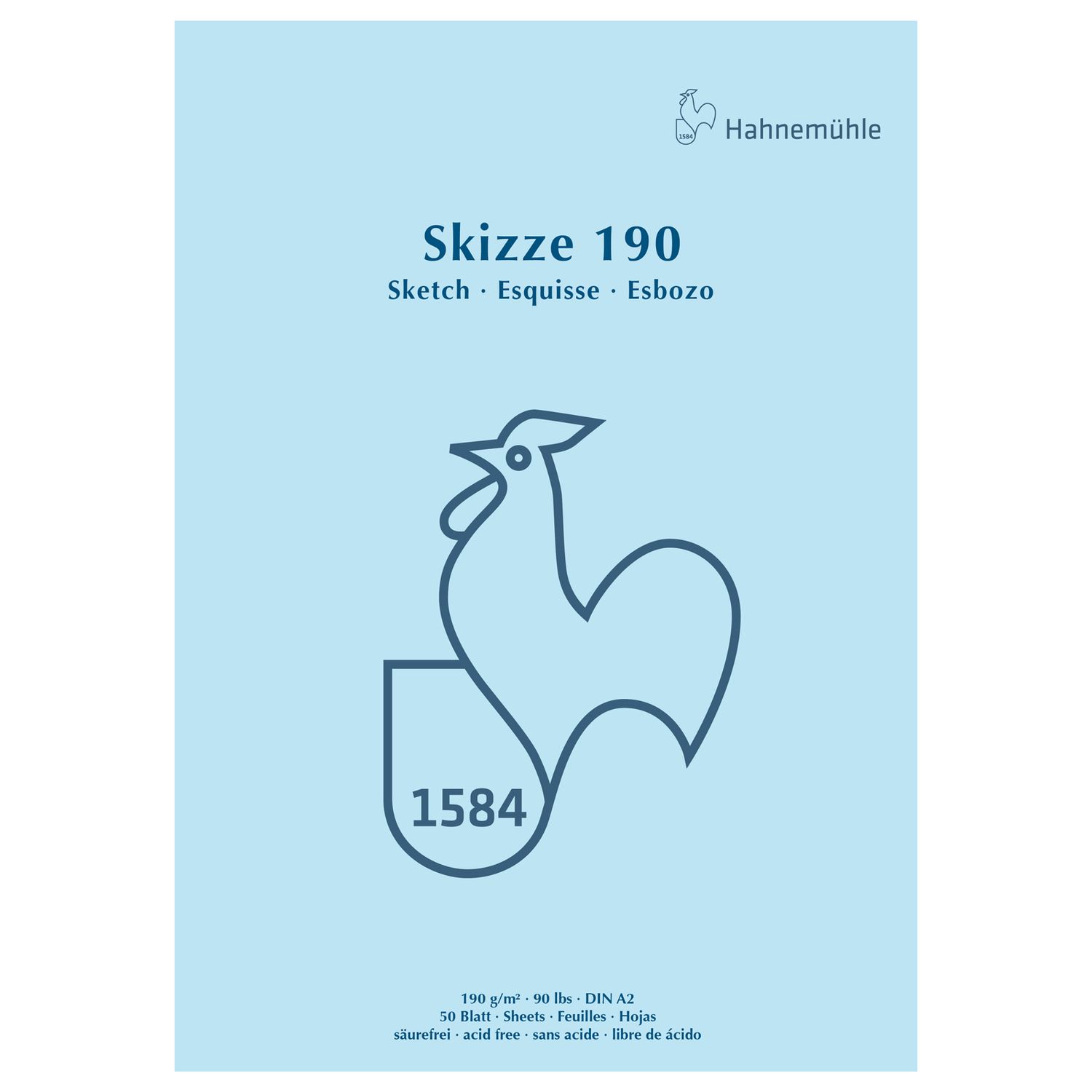 Block Hahnemuhle Skizze 190gr., tamaño A2, 50 hojas