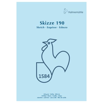 Block Hahnemuhle Skizze 190gr., tamaño A2, 50 hojas