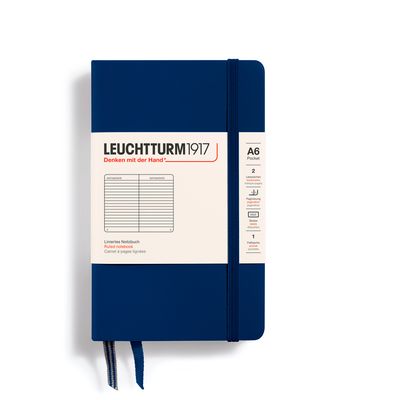 Cuaderno Leuchtturm1917 Pocket A6, Navy, Lineas