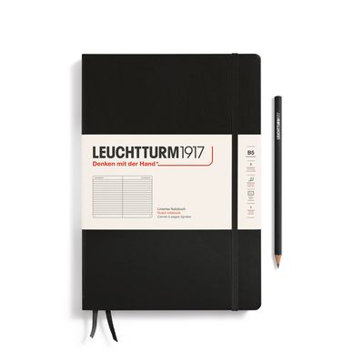 Cuaderno Leuchtturm1917 Composition B5 Tapa Dura, Negro, lineas
