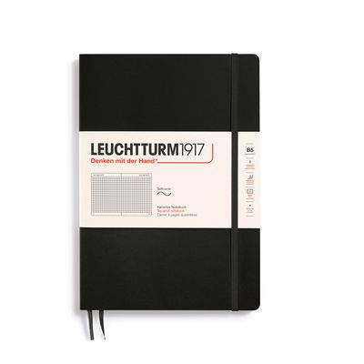 Cuaderno Leuchtturm1917 Composition B5 Tapa Suave, Negro, Cuadros
