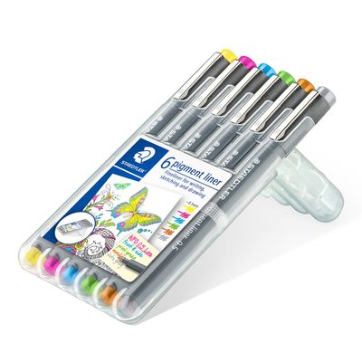 Rotulador Staedtler Pigment Liner, 6 colores pastel
