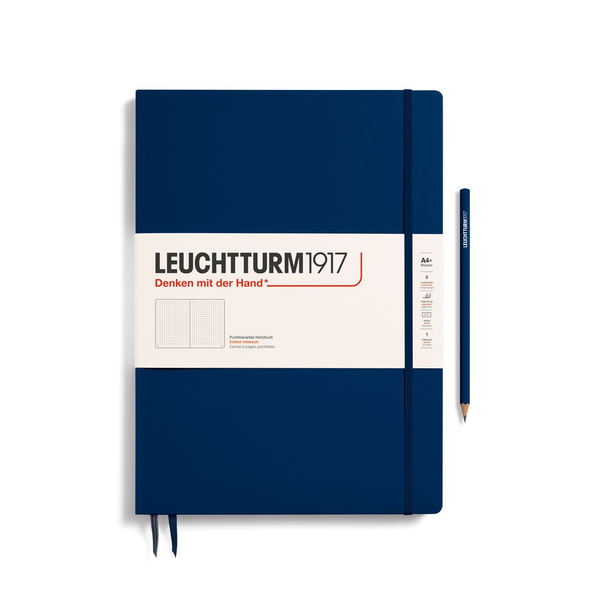 Cuaderno Leuchtturm1917 Master Slim A4+ Navy, puntos