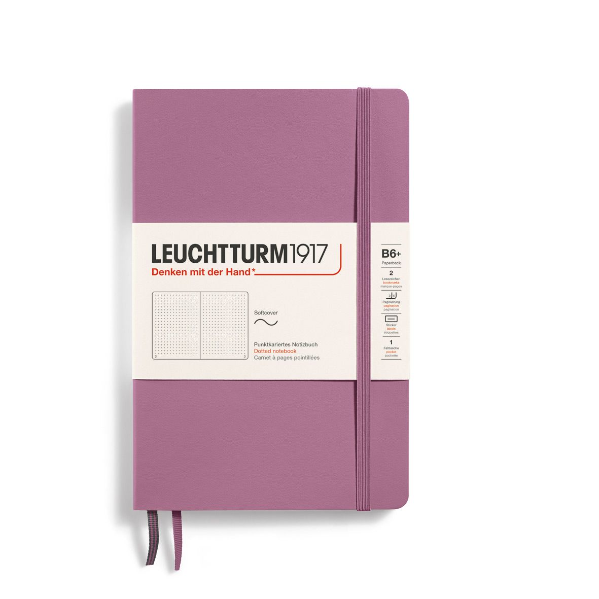 Cuaderno Leuchtturm1917 B6+ Softcover, Dusty Rose, Puntos