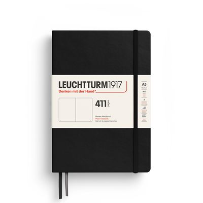 Cuaderno Leuchtturm1917 Medium 411, Negro, Plain