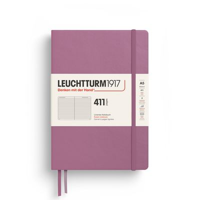 Cuaderno Leuchtturm1917 Medium 411, Dusty Rose, Lineas