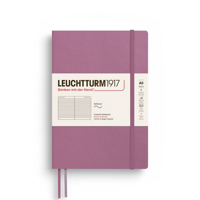 Cuadernos Leuchtturm1917 Medium A5 Softcover Dusty Rose, Lineas