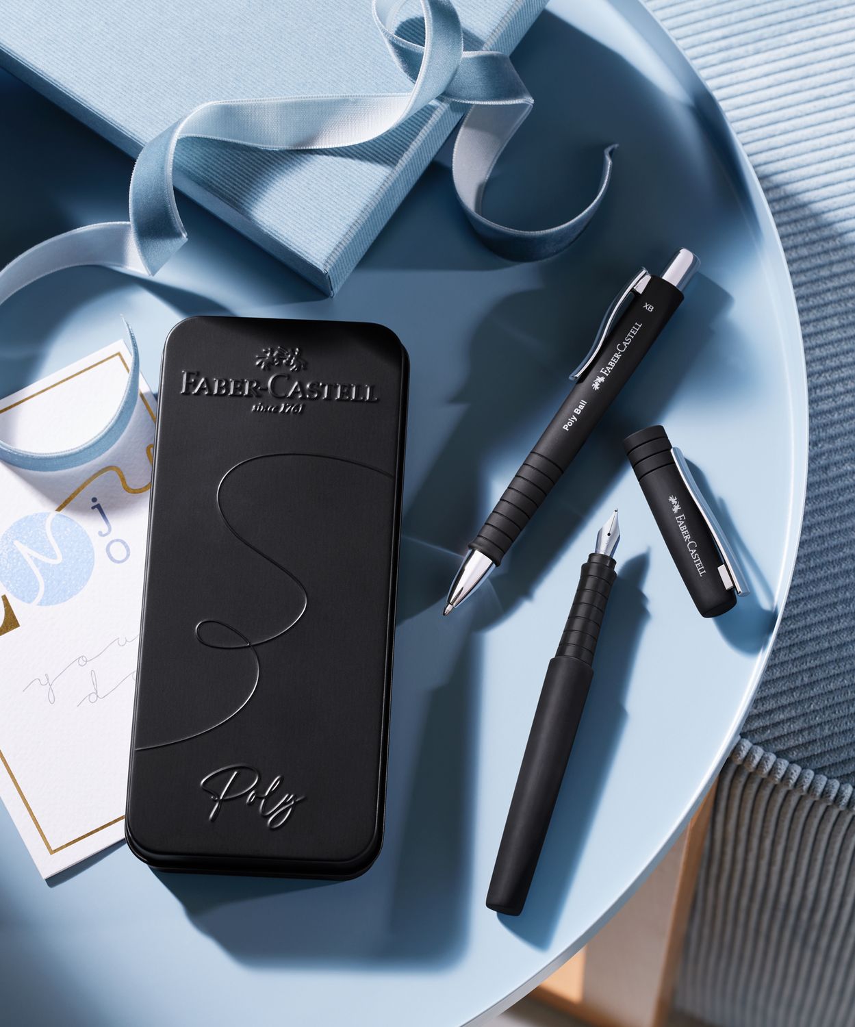 Juego de Escritura Faber Castell Poly Ball + Pen Black