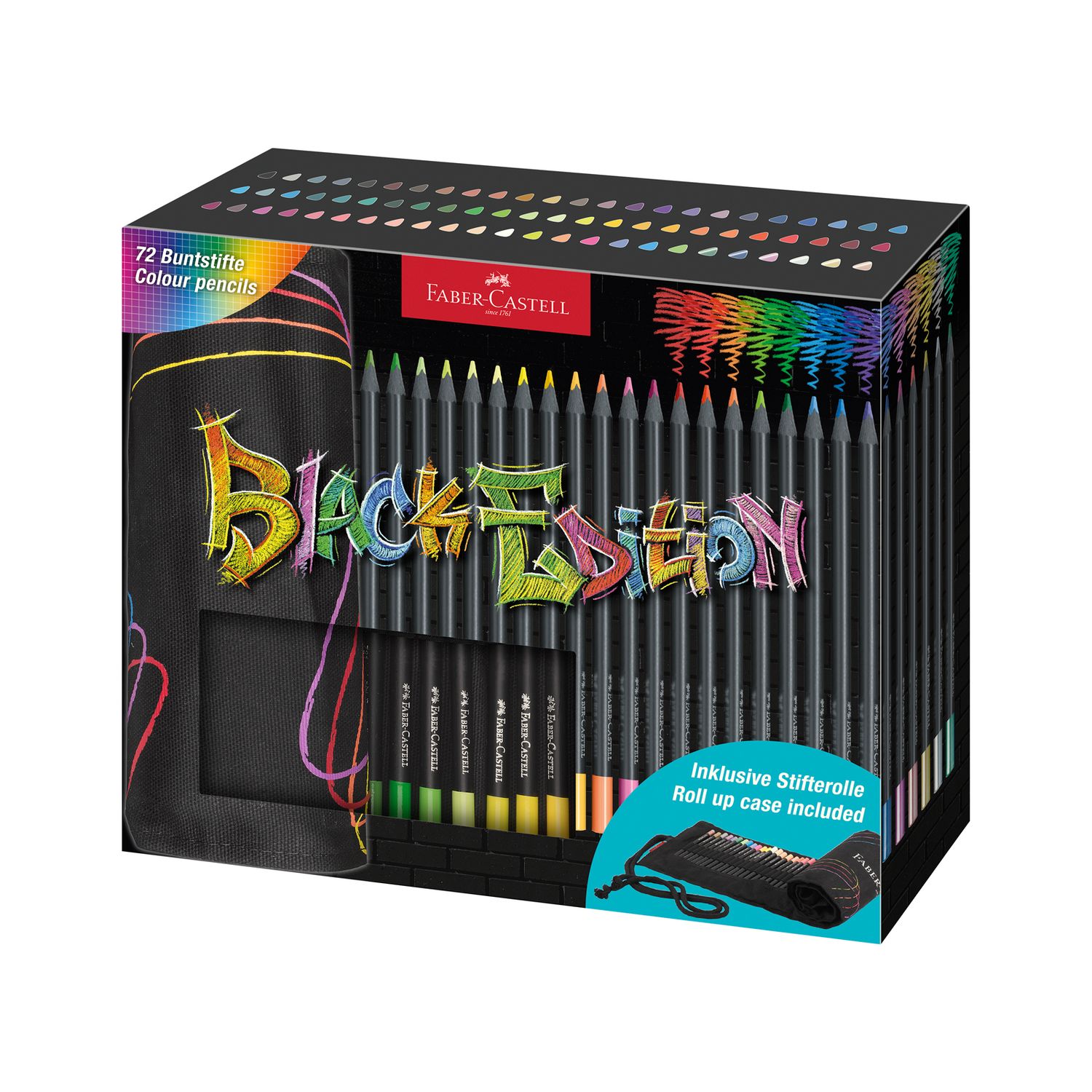 Lapiz Faber Castell Black Edition 72 Colores, Rollo