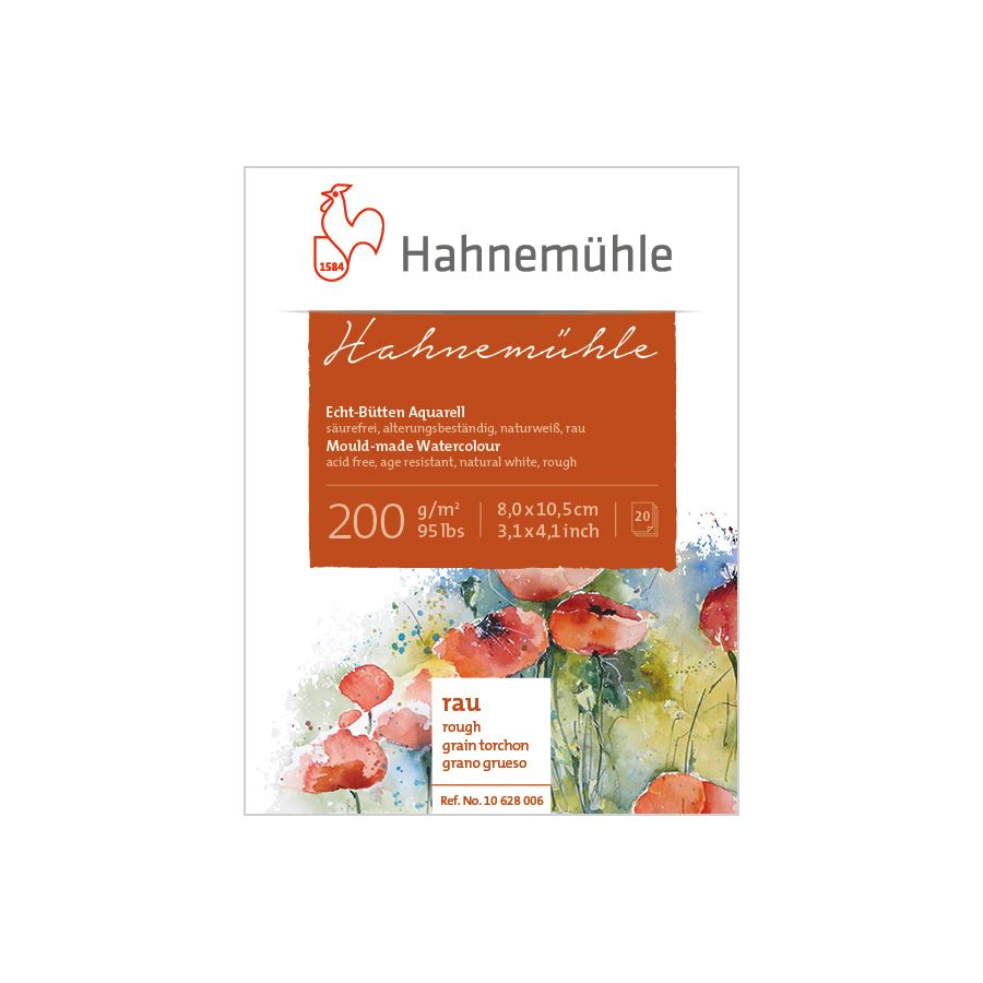 Block Hahnemuhle 200 grano grueso, 8 x 10.5cms Mini