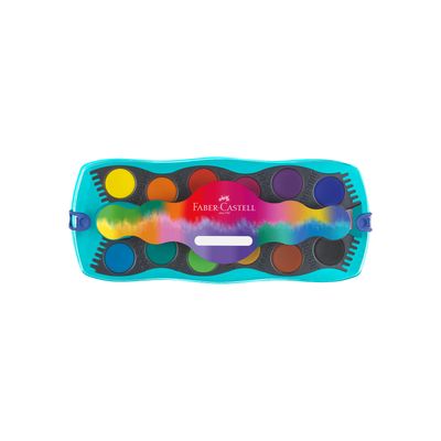 Acuarela Faber Castell Connector paint Box 12 Colores Turquesa