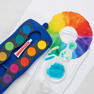 Acuarela Faber Castell Connector Paint Box 12 Colores Azul