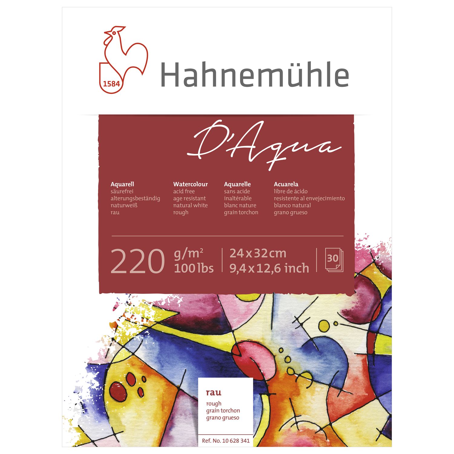 Block Hahnemuhle D'Aqua 220 gramos, 24 x 32cms