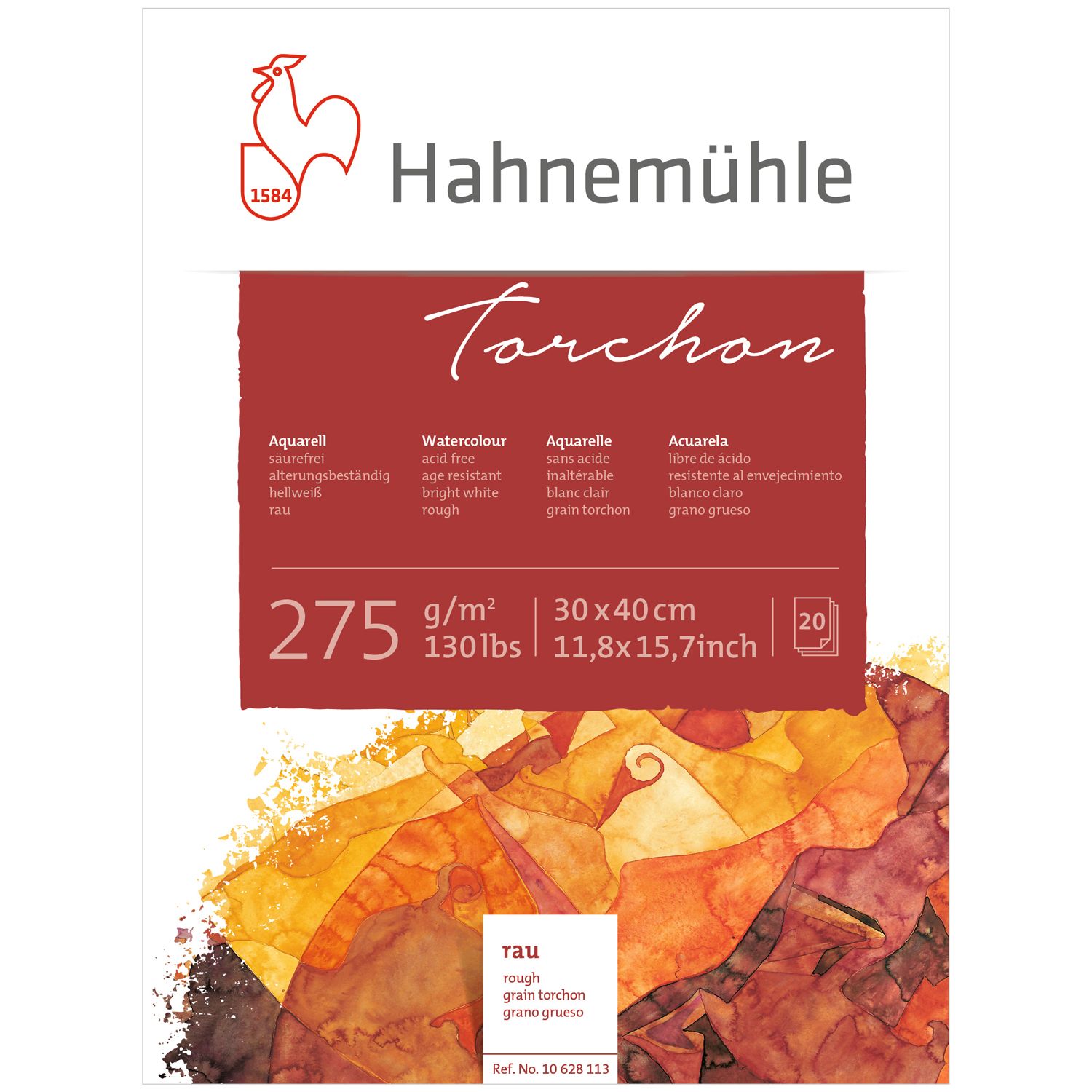Block Hahnemuhle Torchon 275 gr., 30 x 40 cms