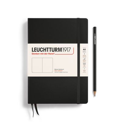 Cuaderno Leuchtturm1917 Medium A5 Negro, Plain