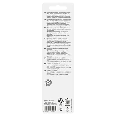 Lapiz Faber Castell Pitt Natural Charcoal, 3 tonos