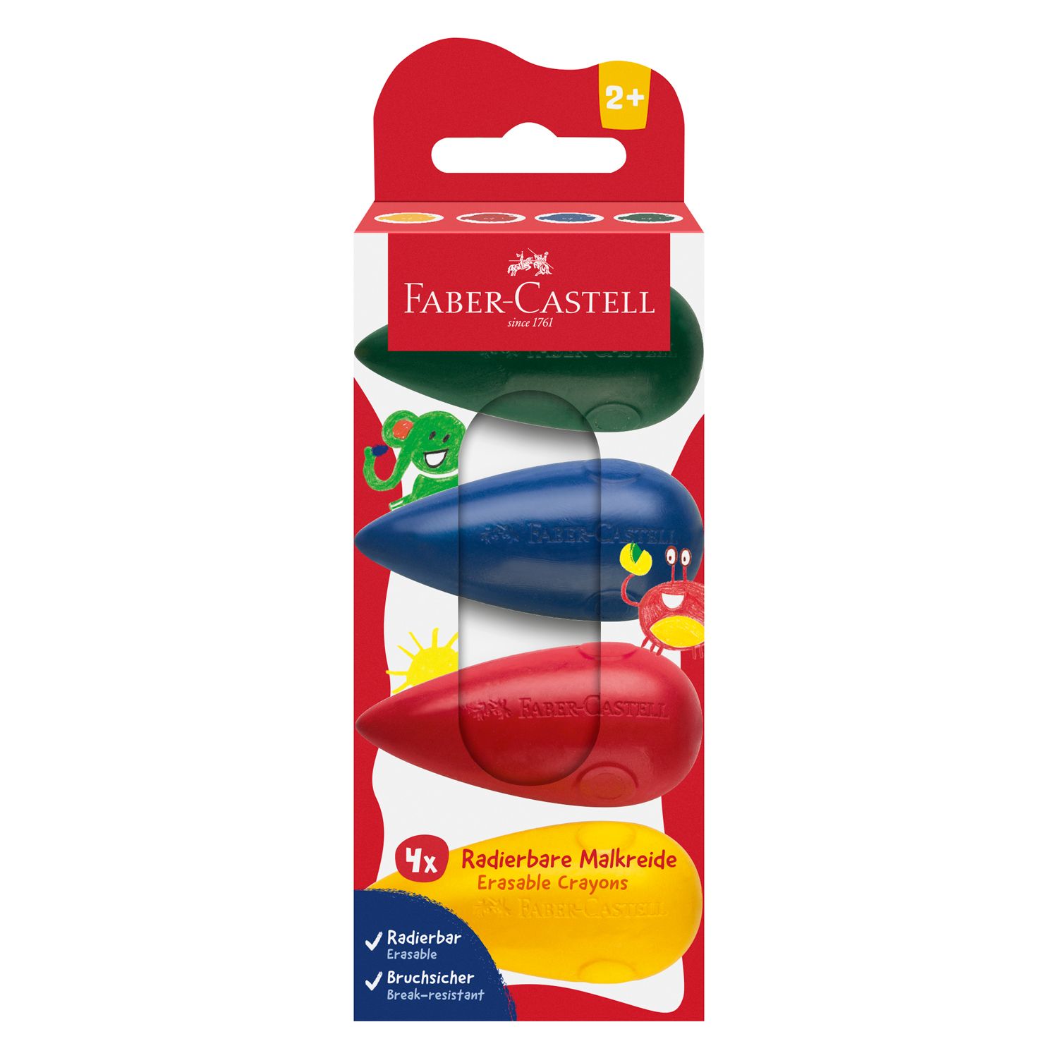 Crayon de Cera Faber Castell Kinder Trompo 4 colores