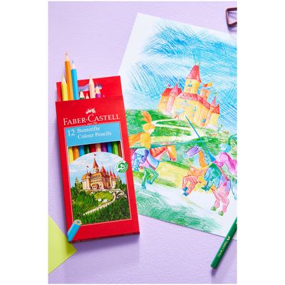 Lapiz Faber Castell Hexagonal, 12 colores, caja de carton