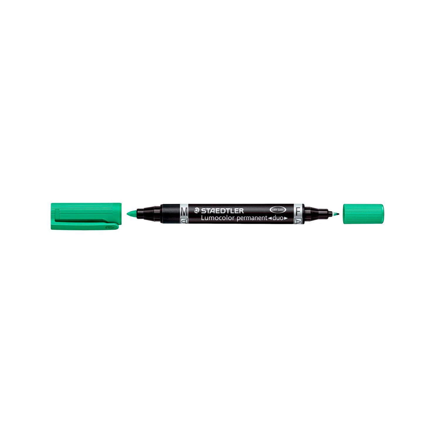 Marcador Staedtler Lumocolor Duo, doble punta, color verde