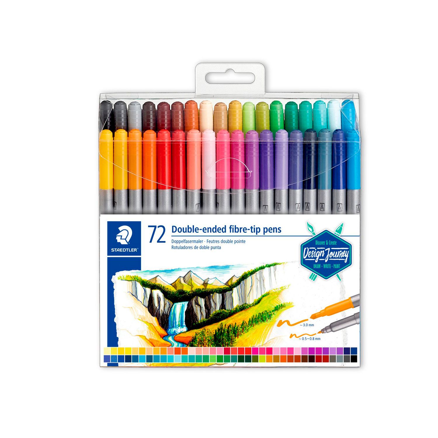 Marcador Staedtler Doble Punta 72 colores