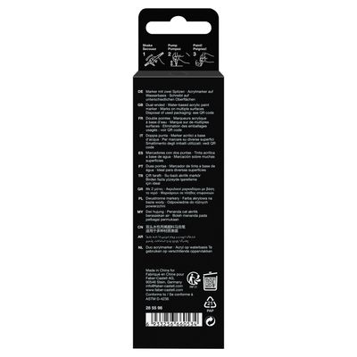 Marcador acrilico Faber Castell Shake &amp; Paint, negro