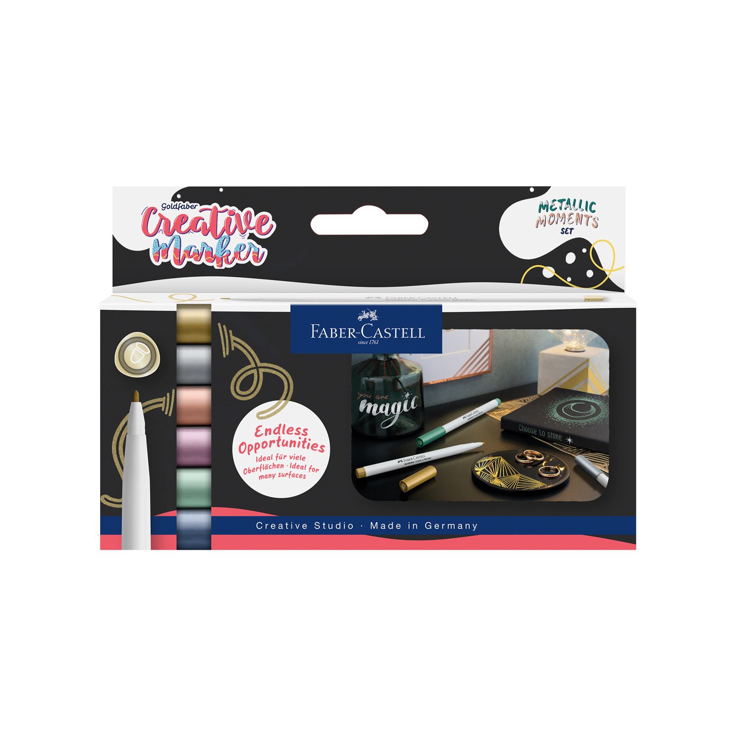 Marcador Goldfaber Creative Marker Metallic 6 Colores