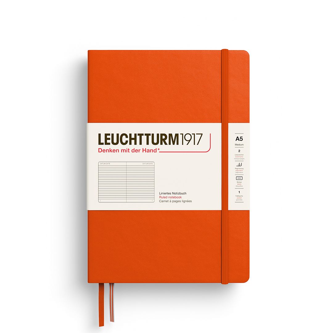 Cuaderno Leuchtturm1917 Medium A5 Pumpkin, Rayas