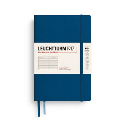 Cuaderno Leuchtturm1917 B6+, Tapa Dura, Indigo, rayas