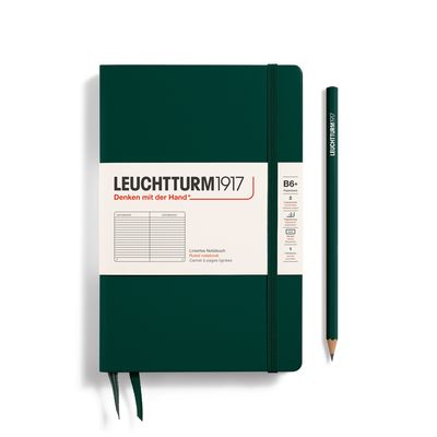 Cuaderno Leuchtturm1917 B6+, Tapa Dura, Forest Green, rayas