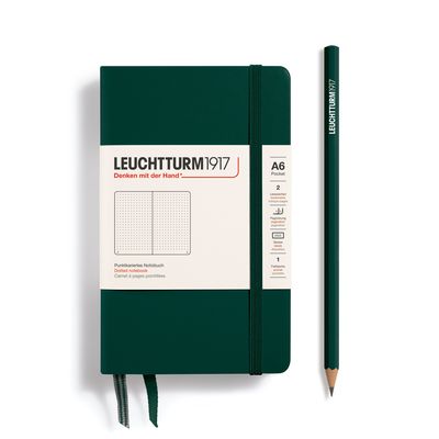 Cuaderno Leuchtturm1917 Pocket A6, Forest Green, Puntos