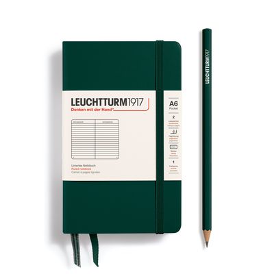 Cuaderno Leuchtturm1917 Pocket A6, Forest Green, Rayas