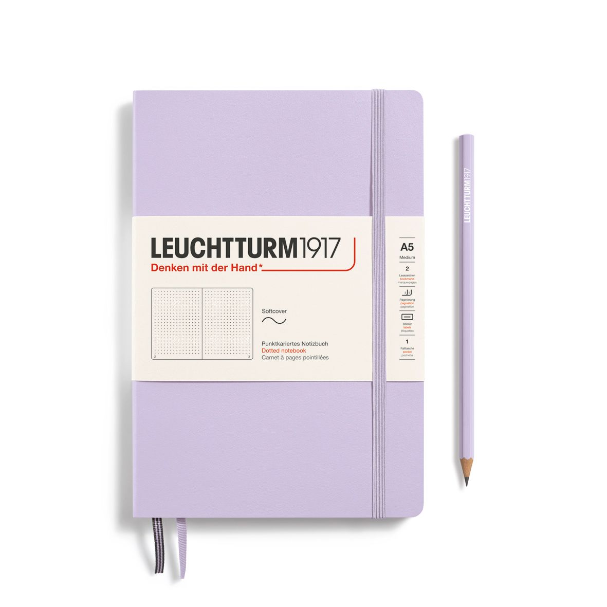 Cuadernos Leuchtturm1917 Medium A5 Softcover Lilac, Puntos