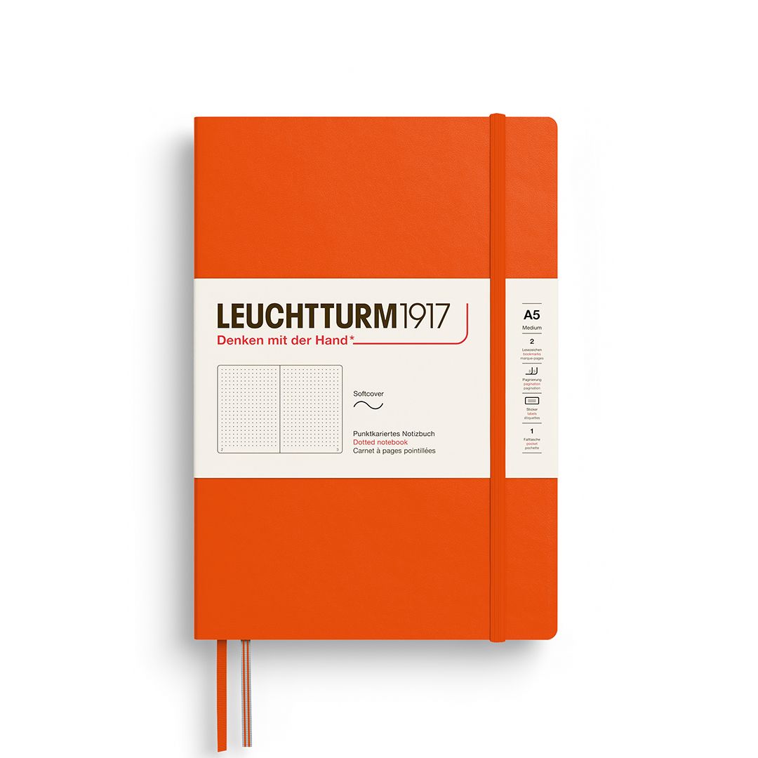 Cuadernos Leuchtturm1917 Medium A5 Softcover Pumpkin, Puntos