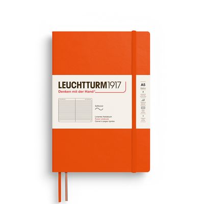 Cuadernos Leuchtturm1917 Medium A5 Softcover Pumpkin, Rayas